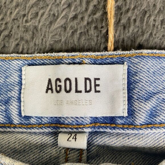 AGOLDE Ripley High Rise Straight Leg Ankle Jeans in Riptide Size 24 27x27 MEAS - Picture 4 of 11